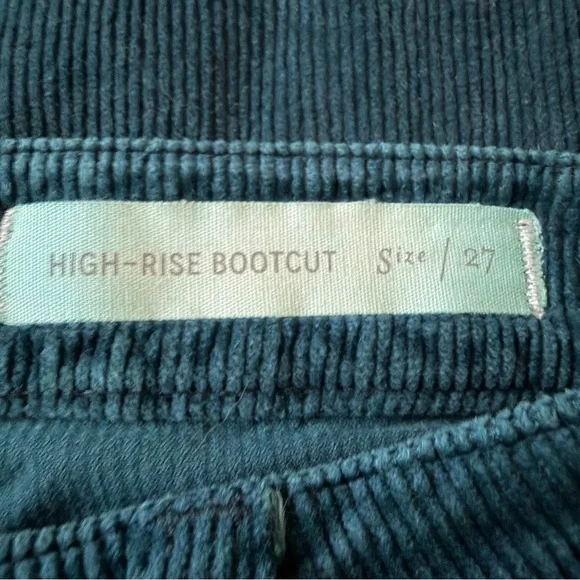 Pilcro and the Letterpress Teal Corduroy Flare Pants - Picture 11 of 12